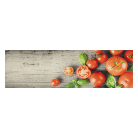 Vidaxx Küchenmatte waschbarer Tomatendruck 45x150 cm Samt