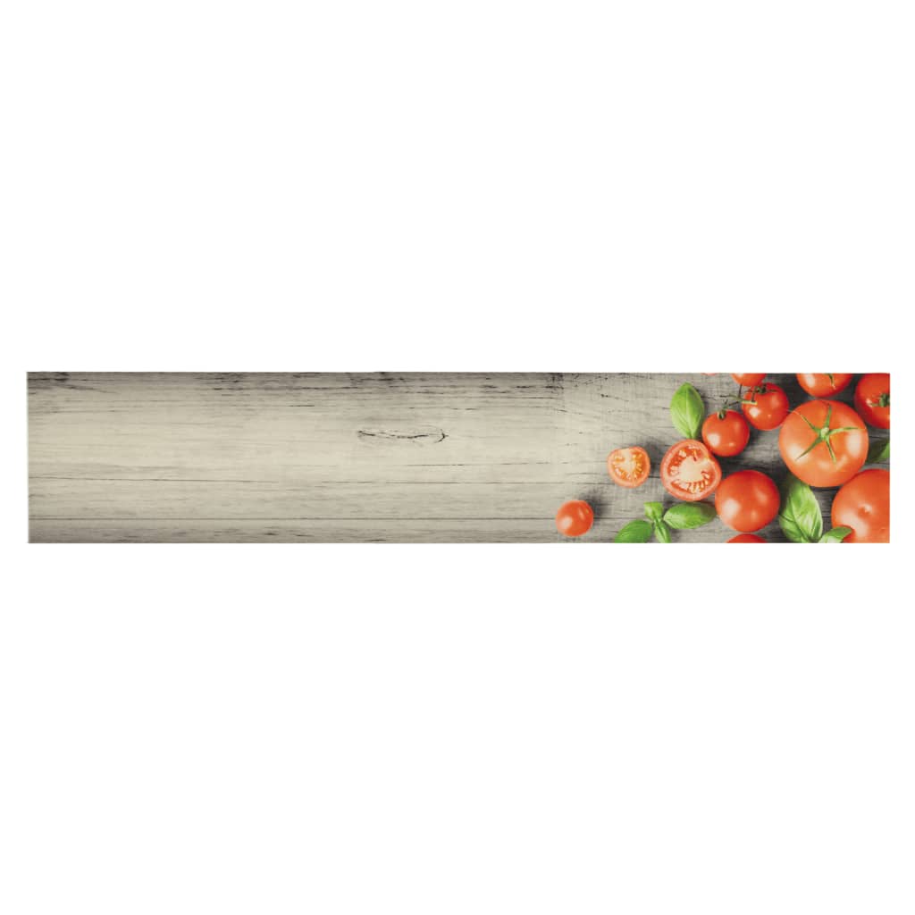 Vidaxx Küchenmatte waschbarer Tomatendruck 60x300 cm Samt