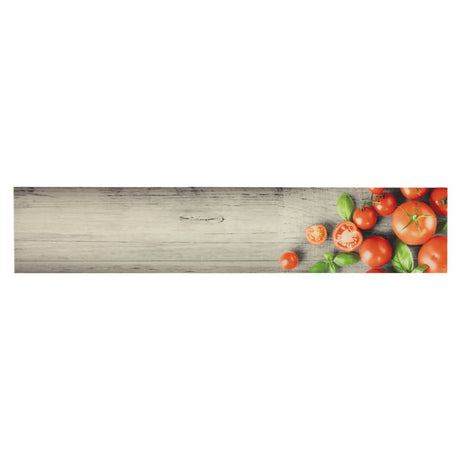Vidaxx Küchenmatte waschbarer Tomatendruck 60x300 cm Samt