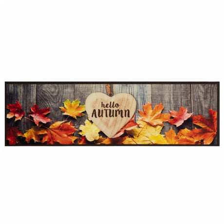 Vidaxx Küchenmatte waschbarer Herbstdruck 45x150 cm Samt