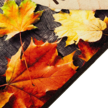 Vidaxx Küchenmatte waschbarer Herbstdruck 45x150 cm Samt