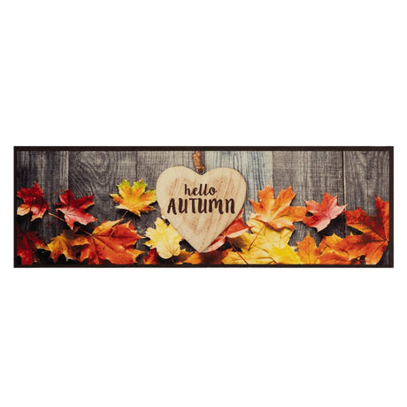 Vidaxx Küchenmatte waschbarer Herbstdruck 60x180 cm Samt