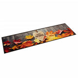 Vidaxx Küchenmatte waschbarer Herbstdruck 60x300 cm Samt