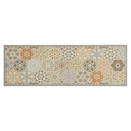 Vidaxx Küchenmatte, waschbar, Sechseck-Pastelldruck, 60 x 180 cm, Samt
