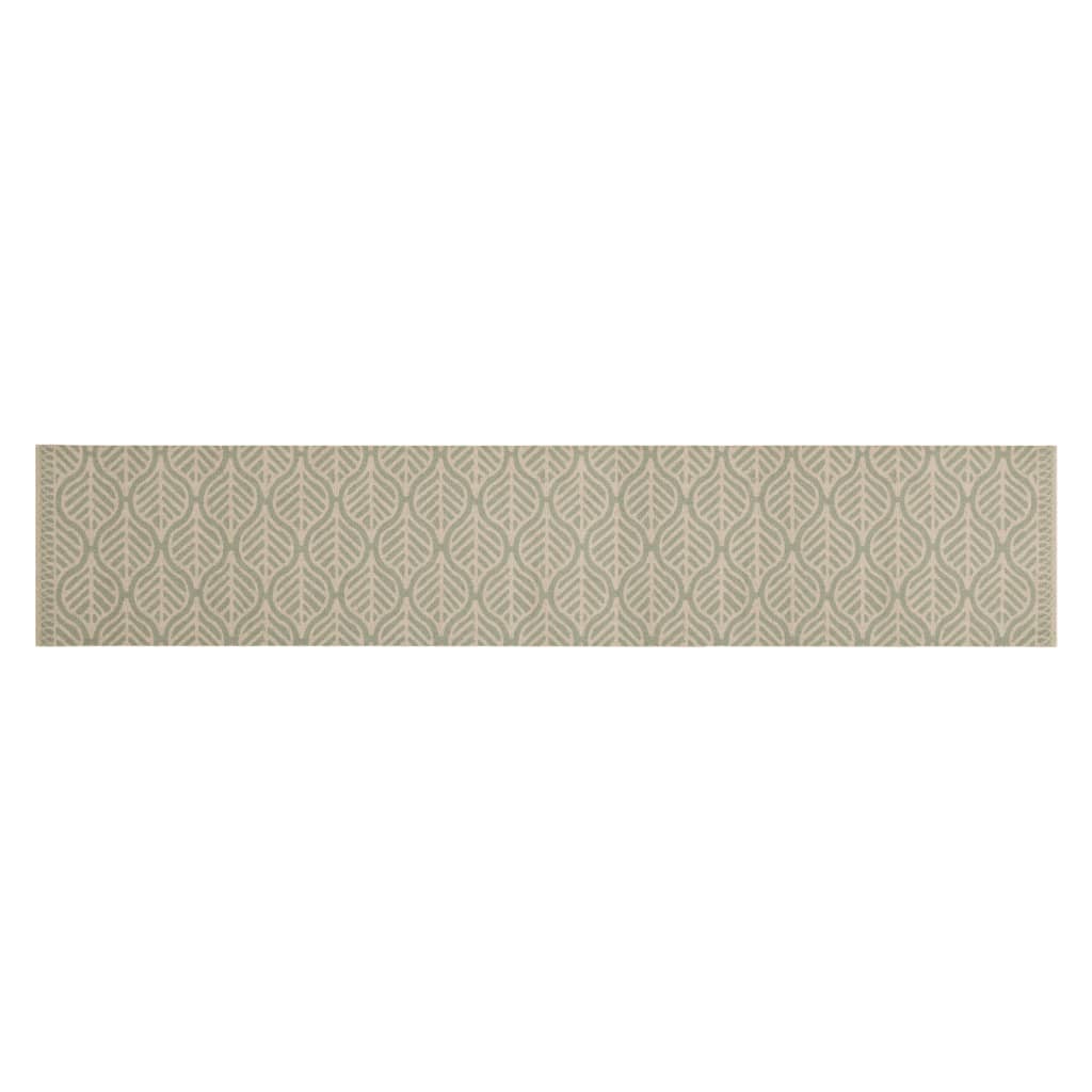 Vidaxx Küchenmatte waschbarer Blattdruck 60x300 cm Samt