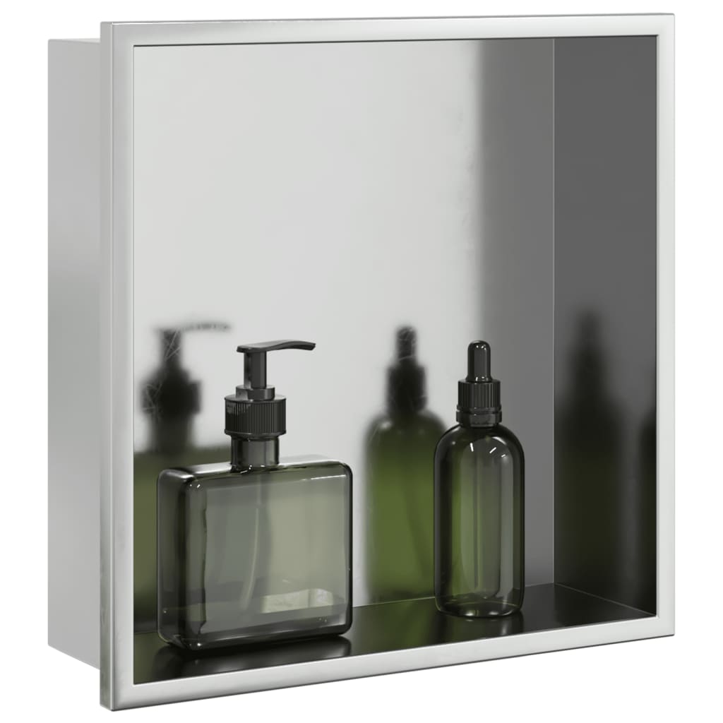 Vidaxx Duschnische 32x32x9 cm Edelstahl silber gebürstet