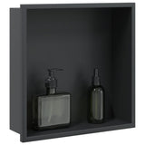 Vidaxl shower 32x32x9 cm stainless steel matte black