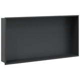 Vidaxx Duschnische 62x32x9 cm Edelstahl mattschwarz