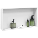 Vidaxx Duschnische 62x32x9 cm Edelstahl mattweiß