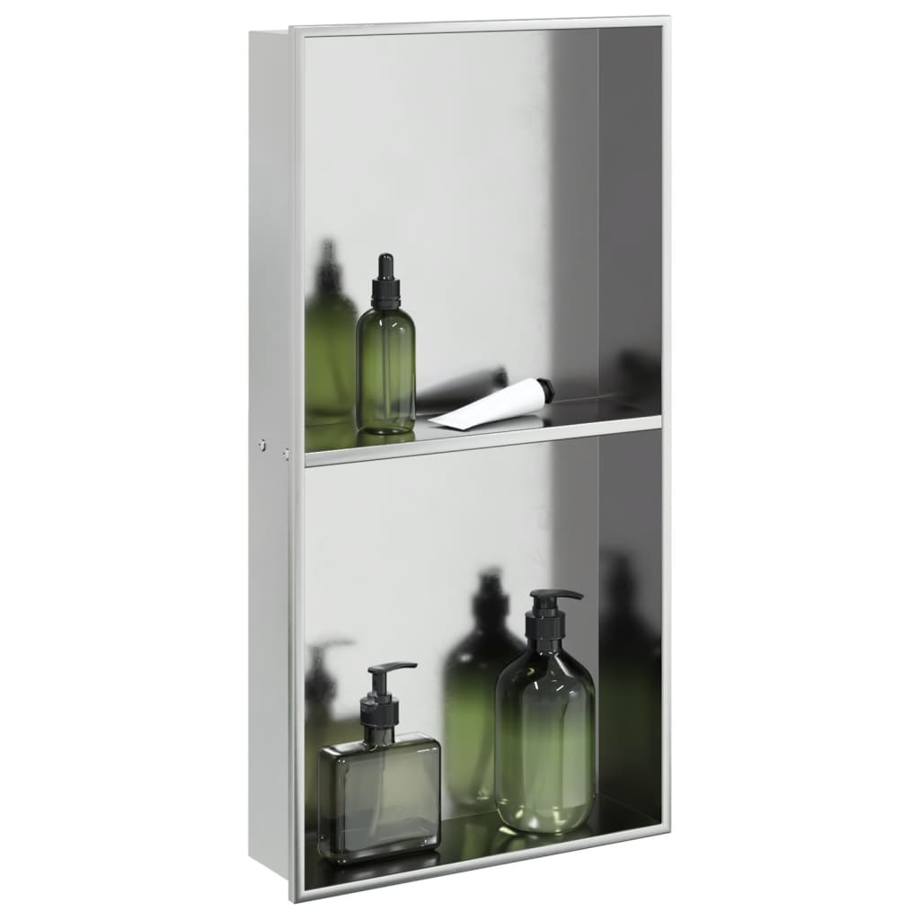 Vidaxx Duschnische 32x62x9 cm Edelstahl silber gebürstet