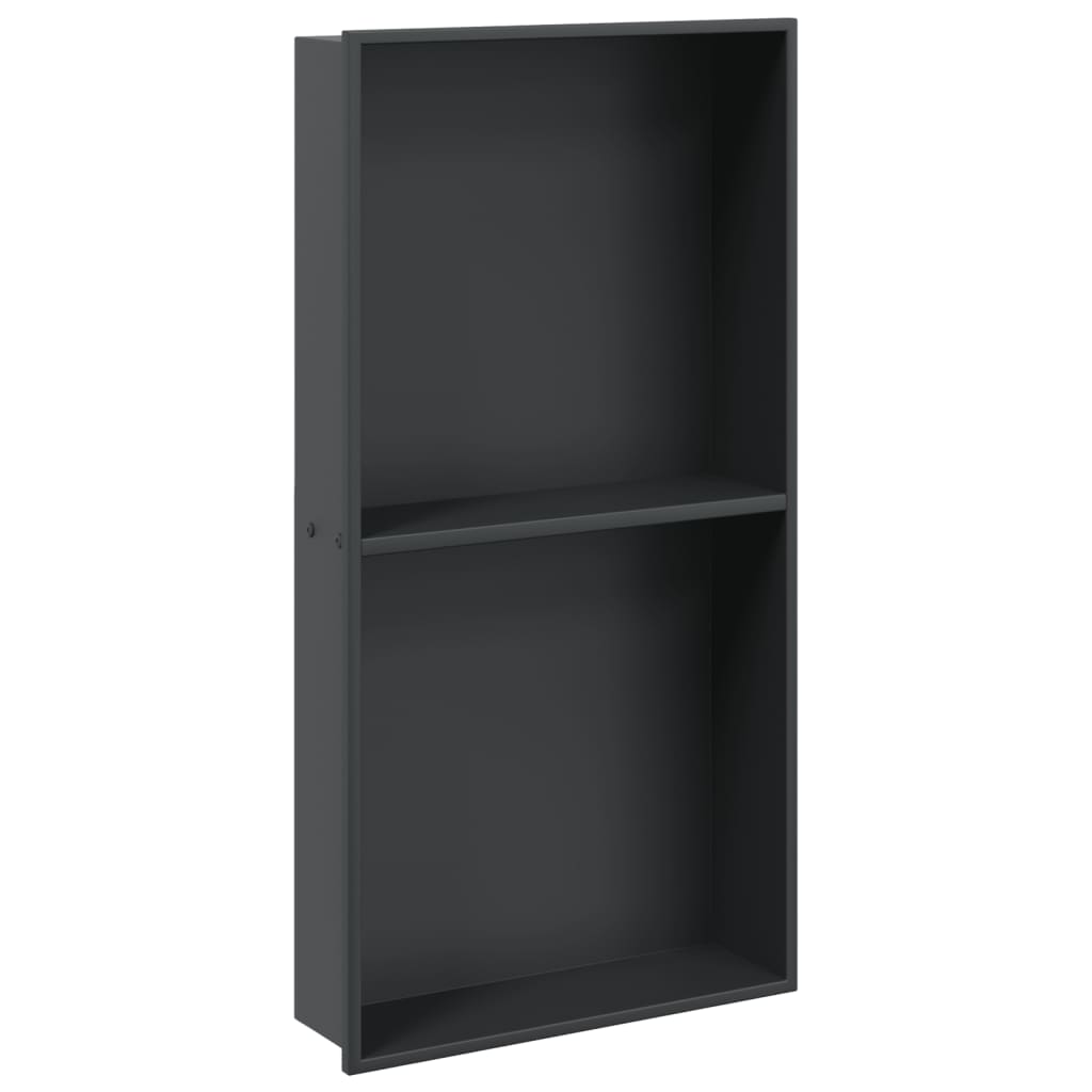Vidaxx Duschnische 32x62x9 cm Edelstahl mattschwarz