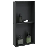 Vidaxx Duschnische 32x62x9 cm Edelstahl mattschwarz