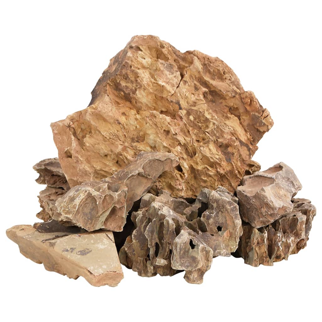 VidaXL Drachensteine 25 kg 5-30 cm braun