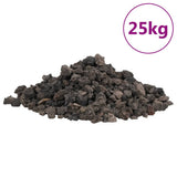 VidaXL Lavasteine 25 kg 1-2 cm schwarz