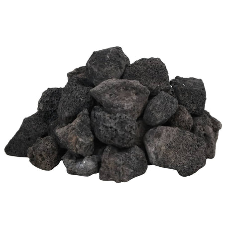 VidaXL Lavasteine 10 kg 3-5 cm Schwarz