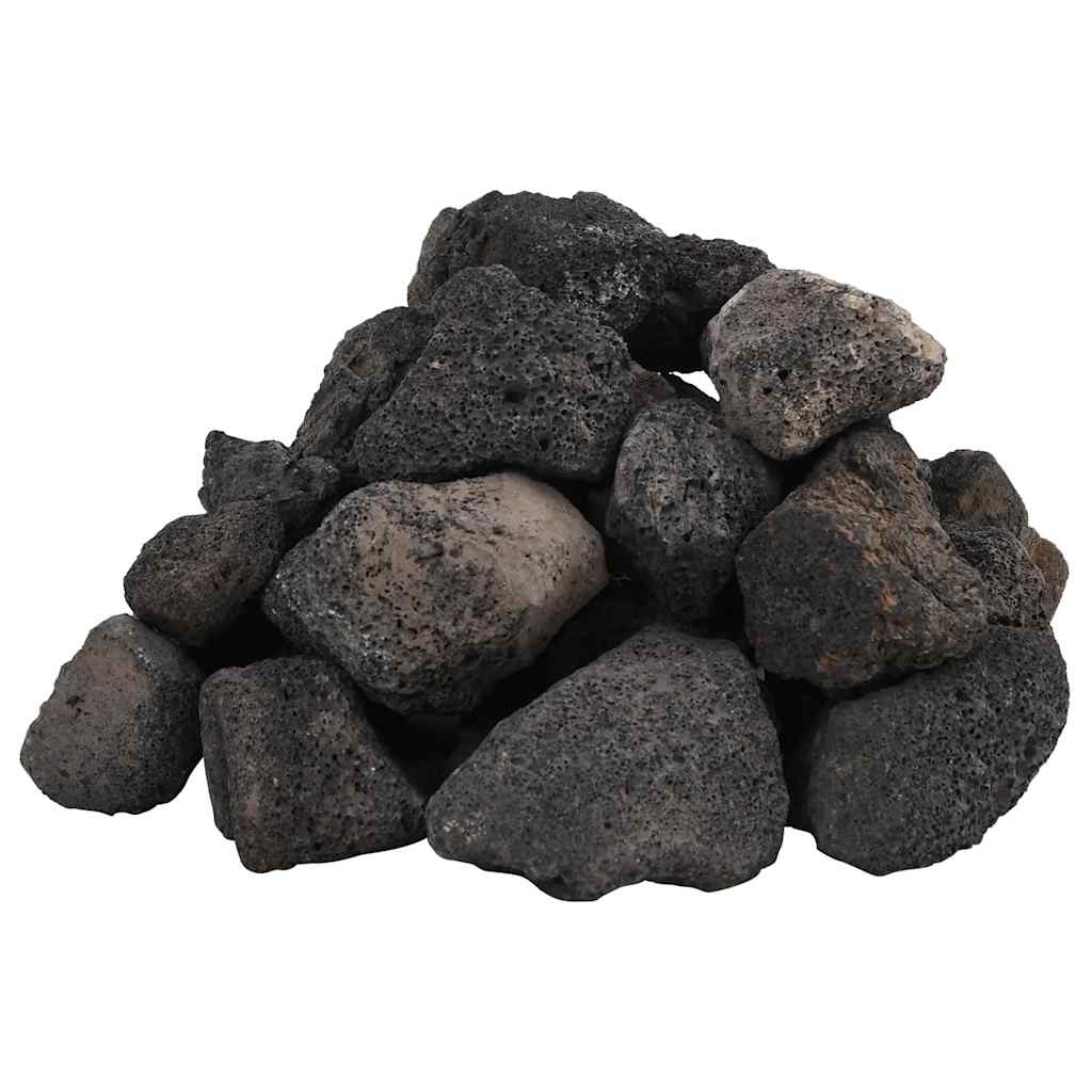 VidaXL Lavasteine 25 kg 5-8 cm schwarz