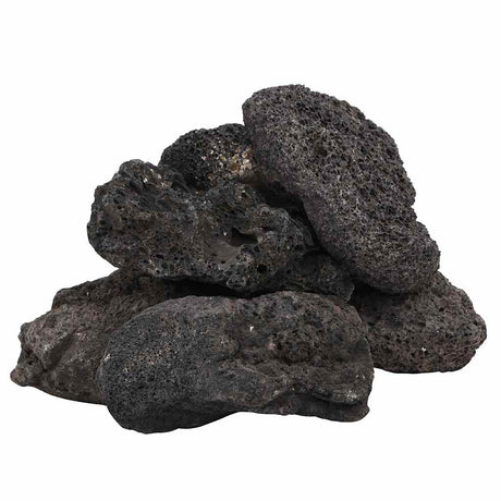 VidaXL Lavasteine 25 kg 10-30 cm schwarz
