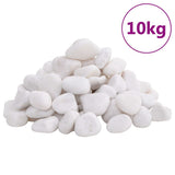 Vidaxl Kieselsteine poliert 2-5 cm 10 kg weiß