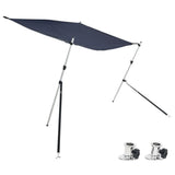 VidaXL Sonnenschutztuch-Set T-Top 174 x 205 x (115–194) cm, Marineblau