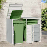 Vidaxx Containeraufbewahrung für 2 Container 144x81x113 cm grauer Stahl