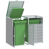 Vidaxx Containeraufbewahrung für 2 Container 144x81x113 cm grauer Stahl
