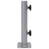 Vidaxx Sonnenschirmständer für ø32 34 38 mm Mast silberfarbener Stahl