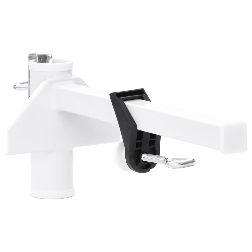 Vidaxx Sonnenschirmklemme für Balkon 38 mm Stahl weiß