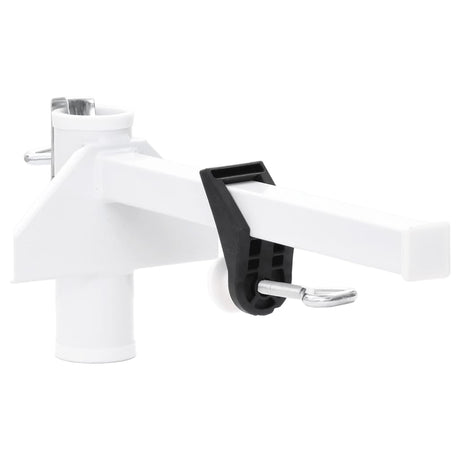 Vidaxx Sonnenschirmklemme für Balkon 38 mm Stahl weiß