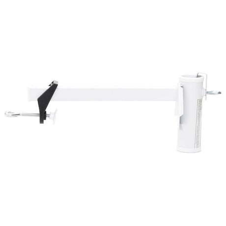 Vidaxx Sonnenschirmklemme für Balkon 38 mm Stahl weiß