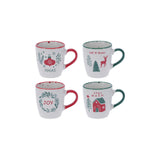 Home styling kerstbeker aardewerk set a 4 200ml