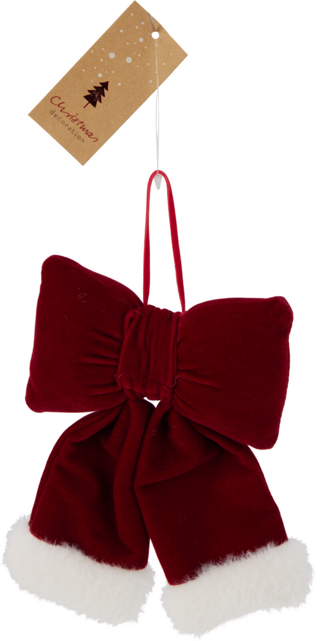 Stoffen strik 14x10cm - rood