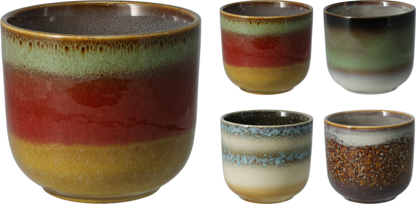 Bloempot earth porselein 12cm