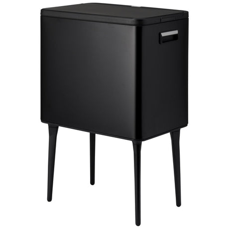 Excellent houseware afvalbak 35l metaal zwart
