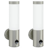 Vidaxx Außenwandleuchte 2 Stk. Silber 12 x 8,5 x 29 cm