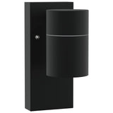 Vidaxx Außenwandleuchte schwarz 6,5 x 10,5 x 16 cm Edelstahl und Glas