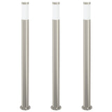 Vidaxx Pollerbeleuchtung 3 Stück 110 cm Edelstahl IP44