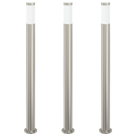 Vidaxx Pollerbeleuchtung 3 Stück 110 cm Edelstahl IP44