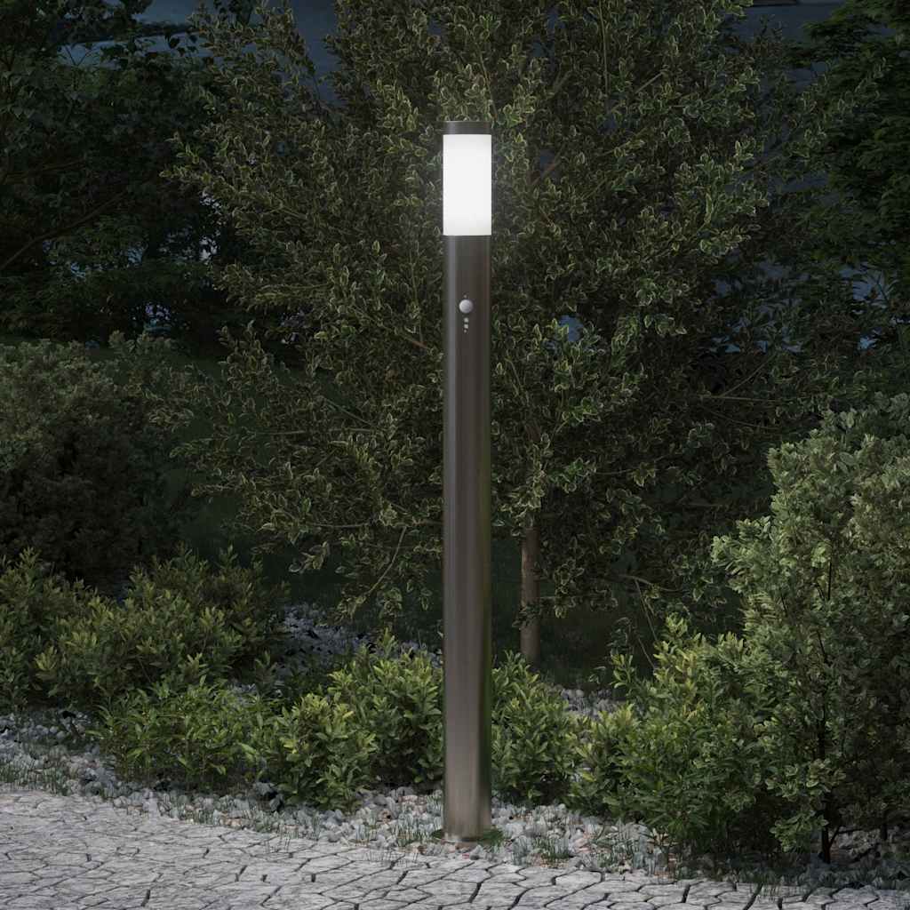Vidaxx Pollerbeleuchtung mit Sensor 110 cm Edelstahl IP44