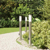 Vidaxx Pollerbeleuchtung mit Fassung 3 Stück 80 cm Edelstahl IP44