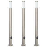 Vidaxx Pollerleuchte mit Fassung 3 Stück 110 cm Edelstahl IP44