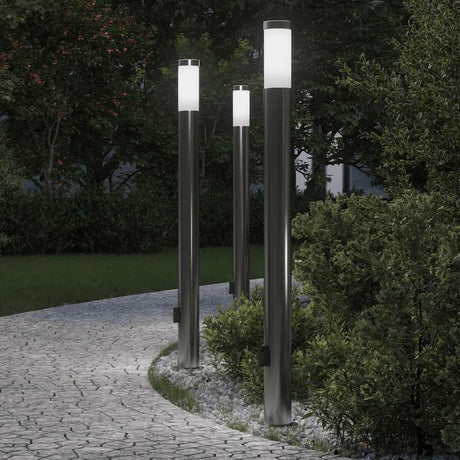 Vidaxx Pollerleuchte mit Fassung 3 Stück 110 cm Edelstahl IP44