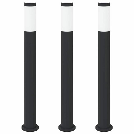 Vidaxx Pollerbeleuchtung 3 Stück 80 cm Edelstahl IP44
