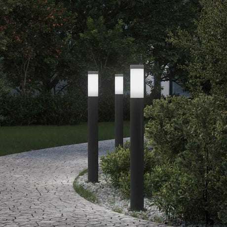Vidaxx Pollerbeleuchtung 3 Stück 80 cm Edelstahl IP44