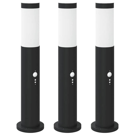 VidaXL Pollerbeleuchtung mit Sensor 3 Stück 50 cm Edelstahl IP44