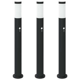 VidaXL Pollerbeleuchtung mit Sensor 3 Stück 80 cm Edelstahl IP44