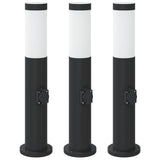 Vidaxx Pollerleuchte mit Fassung 3 Stück 50 cm Edelstahl IP44
