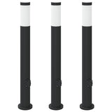 Vidaxx Pollerbeleuchtung mit Fassung 3 Stück 80 cm Edelstahl IP44