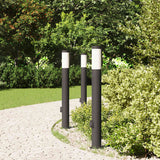 Vidaxx Pollerbeleuchtung mit Fassung 3 Stück 80 cm Edelstahl IP44