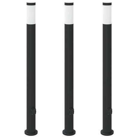 Vidaxx Pollerleuchte mit Fassung 3 Stück 110 cm Edelstahl IP44