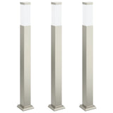 Vidaxx Pollerbeleuchtung 3 Stück 80 cm Edelstahl IP44